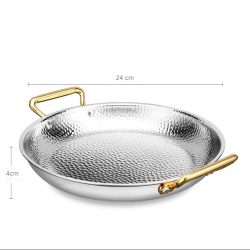 Steel Serving Plate Silver 24cm